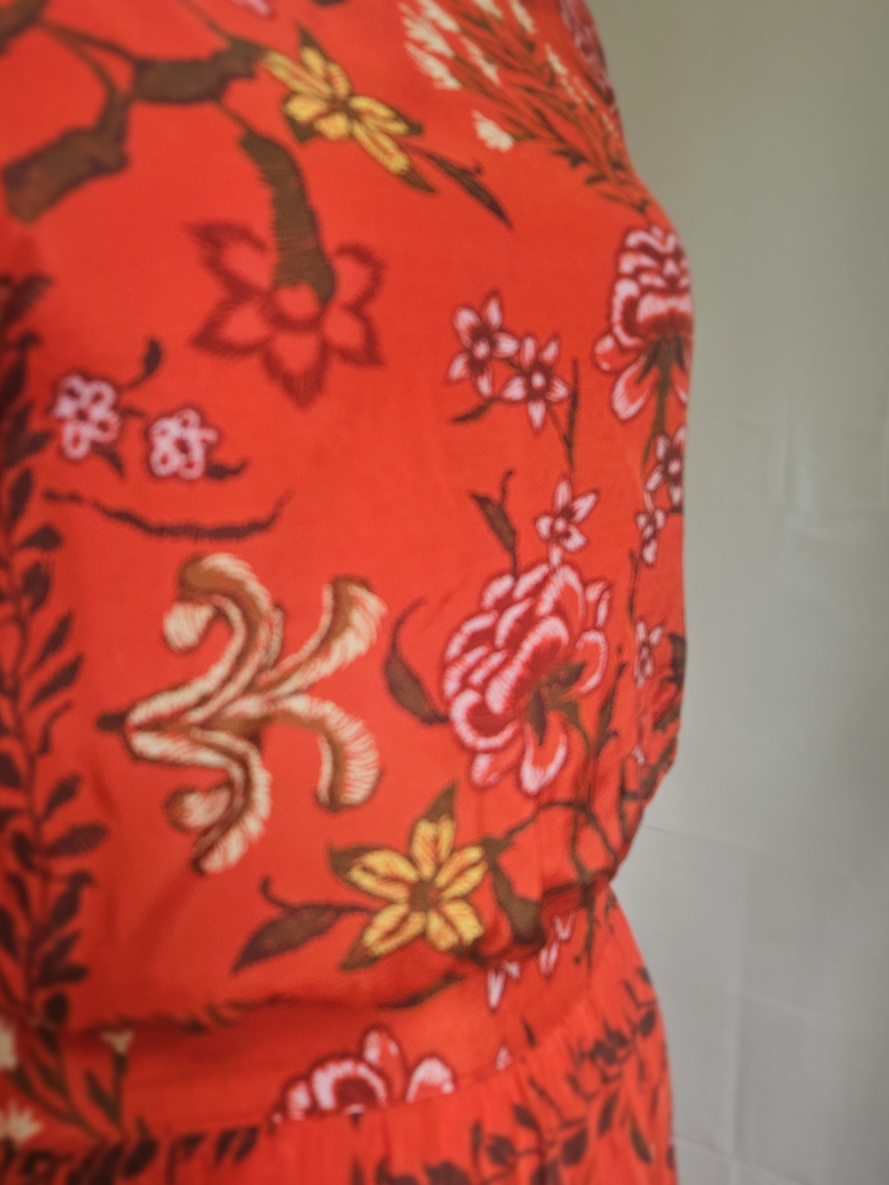 ​LAIA Floral Maxi Dress Boho Cottagecore Long Sleeve Orange Size XS - Picture 7 of 16